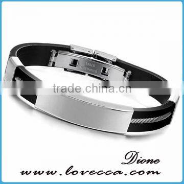 Wholesale Stainless Steel Charm pu Leather Bracelet Man photo-6