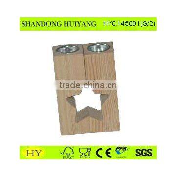 cheap unifished pine wood candle holder wholesale