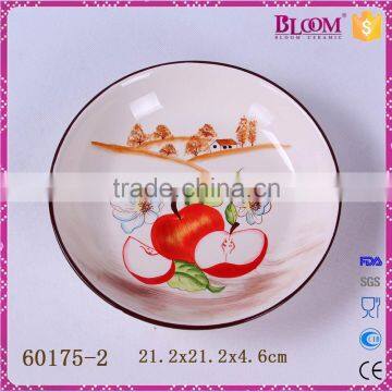 Custom Ceramic Round Home Decoration Dry Fruit Tray photo-3