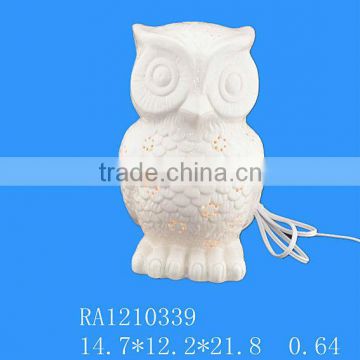 white owl porcelain electric lamp for wholesale