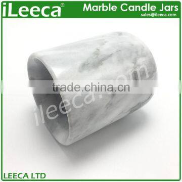 High quality grey decorative marble candle jars for christmas gift