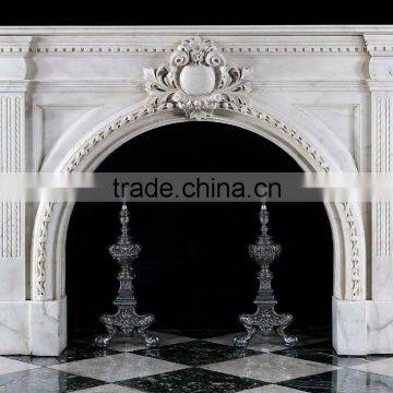 New product contemporary indoor home decorationstone white marble fireplace