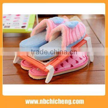 Adjustable Plastic High Quality Space Saving Shoe Rack photo-5