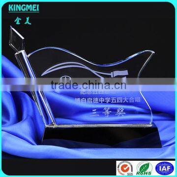 Wholesale Clear Blank Crystal Award Trophy Golden Star Glass Trophy photo-6