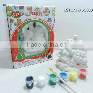 Diy Paint Design Ceramic Snowman Statue photo-2