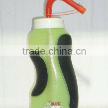 high quality plastic special design sport water bottle with straw