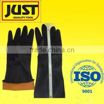 black industrial rubber glove