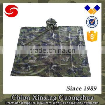 3000 water pressure Seam heat seal Military Rain Poncho with hood drawstring