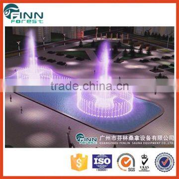 Square Landscape Outdoor Fountain Nozzles Colorful Floating Water Fountain photo-3
