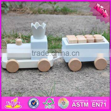 2016 New Products Wooden Train Push and Pull Toys for Toddlers W05C075 photo-3