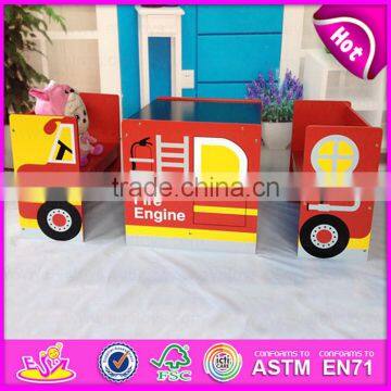 Многофункциональный детский письменный стол с креслом 2015 года, забавный письменный стол и кресло для детей, симпатичный деревянный стол и кресло в стиле автомобиля WO8G143 photo-2