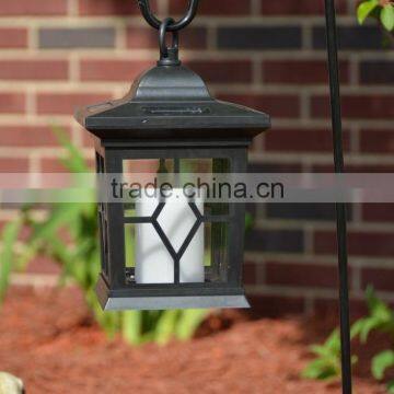 Solar Powered Hanging Lanterns with Shepherd Hooks