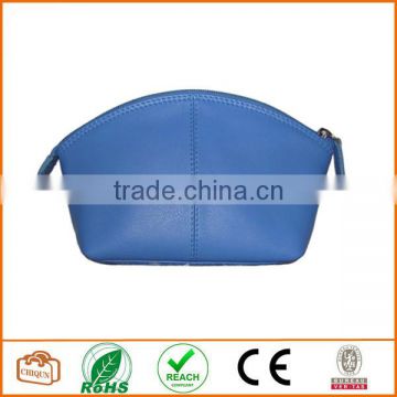 Leather Cosmetic Pouch Cobalt