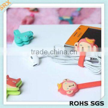 Wholesale Design Cartoon Earbud Cable Holder/design Plastic Earphone Cable Winder