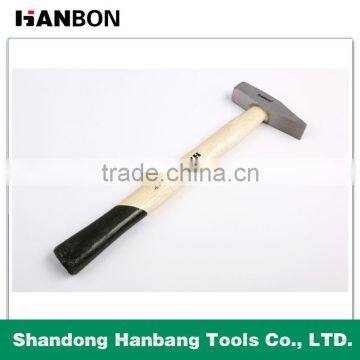 45# Carbon Steel Wooden Handle Fitter's Hammer / finished polished Heat-treatment