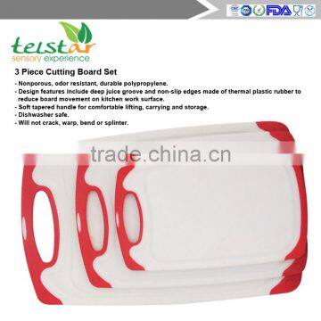 Hot Selling Antimicrobial Non Slip Flexible pp Chopping Board Cutting Board Set photo-5