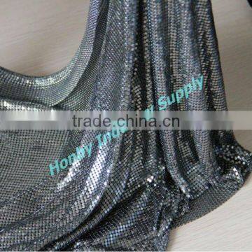 Decorative 3mm Sequin Gun Metal Color Metal Cloth