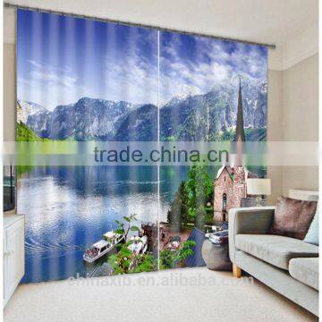 New Design 100% Polyester 3D Printed Digital Curtain for Window photo-4