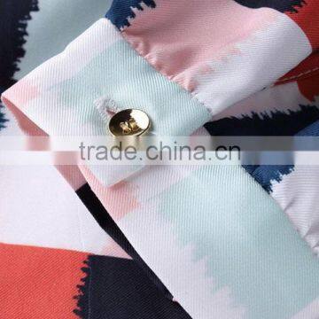 New Ladies' Fashion Long Sleeves Allover Print High Quality and Direct Manufacture Ladies Basic Blouse photo-4