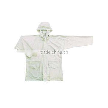 Transparent hooded PVC RAIN JACKET