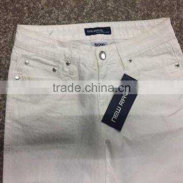 GZY White ColorThin Ladies Jeans Top Design For Europe Stock 2017 photo-4