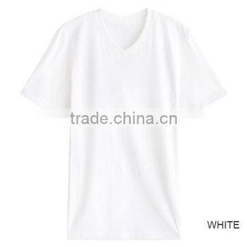 Women's V-neck 100% Cotton T-shirt Custom Wholesale photo-2