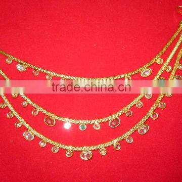 SIDE TIKA POLKI GOLD PLATED BEADS Hair Accessory photo-6