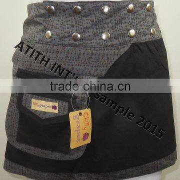 Printed Wrap Skirt photo-5