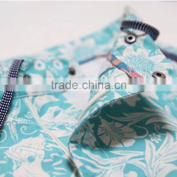 Summer Fashion Sea Vintage Swim Shorts Water Drainage Zip Fly Mens Swim Wear Custom Quick Drying Recycled Polyester Material photo-6