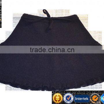 Plain Kid Short Cashmere Ruffle Skirt photo-2