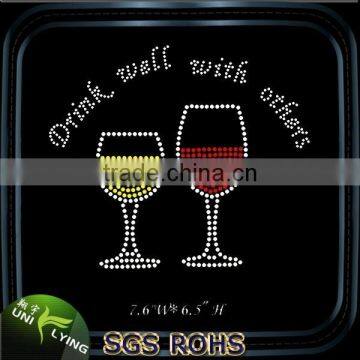 Wine Glass Motif for Heat Transfer Rhinestone photo-2