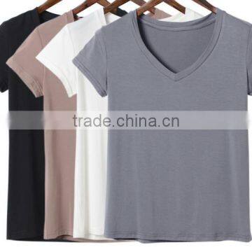 high quality promotional custom design short sleeve cheap plain blank t-shirt women