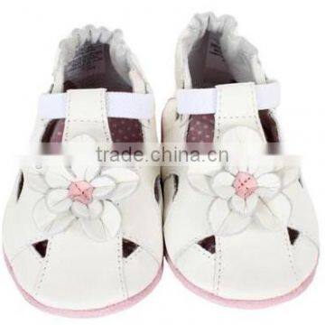 2016 fashion new design baby leather side soft sole summer sandals