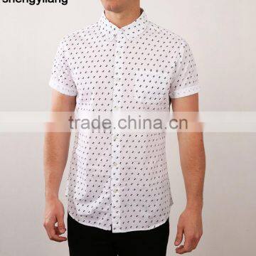 2016 New Design Cheap Short Sleeve Shirts for Men Custom All Over Printing Shirt in Guangzhou