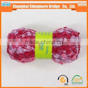 China Knitting Yarn Supplier Hot Wholesale Oeko-tex Standard Quality 100 Polyester Spun Ladder Yarn for Knitting Scarf photo-2