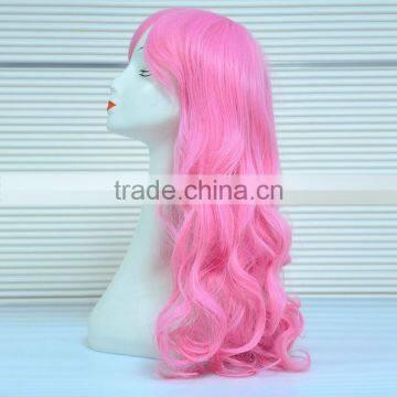 Wholesale Cheap Short Pink Synthetic Wig,Crazy Long Cosplay Wig For Party photo-2