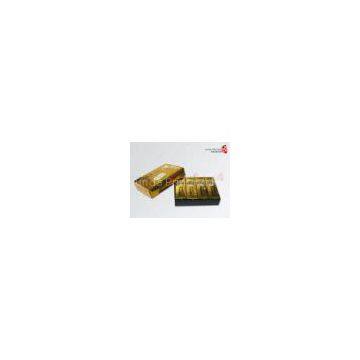 Gold Color Paper Golf Printed Cardboard Boxes With Clear Window