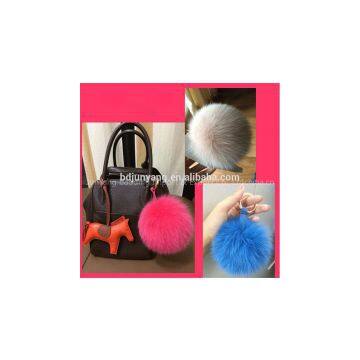 beautiful fox fur ball keychain mobile phone bag pendant