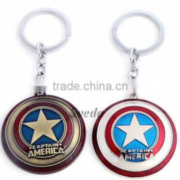 (Hot Movie) Captain America 3 Super Hero Captain America shield Keychain Metal Keychain Marvel Comics The Avenger Keychain