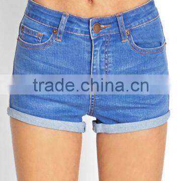 hot selling women denim shorts made in china wash skinny wholesale denim shorts cheap high waisted denim shorts