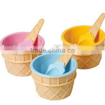 Creative Cartoon Plastic Ice Cream Bowl