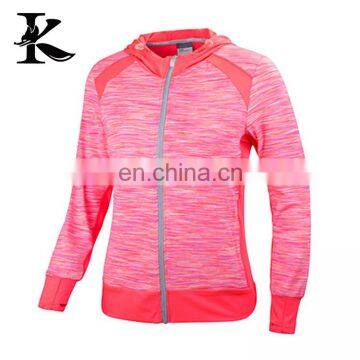 High Quality 100%Cotton Zipper Up Custom Women Plain Hoodies