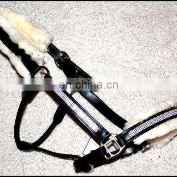 Bling Horse Halter Sheepskin padded