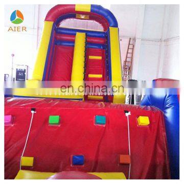 gaint inflatable obstacle, obstacle course combo slide, two lines slide combo obstacle