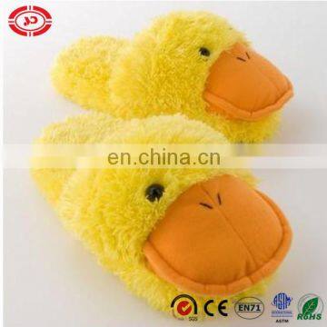 Cute yellow duck plush fluffy soft stuffed Silpper for kids