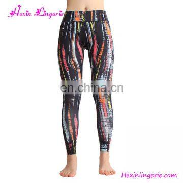 Summer Women Tight Yoga Sport Printed Long Slimming Custom Pants