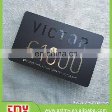 black UV printing plastic discount card for business