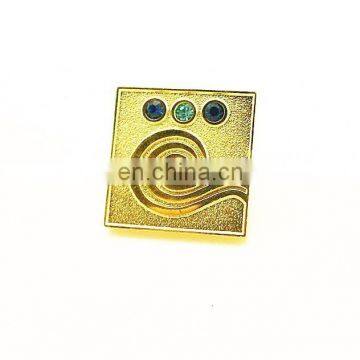 Custom LOGO Shinny Rhinestone Gold Silver Fashion LAPEL PINS