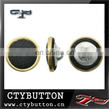 (FB003)black fabric covered button