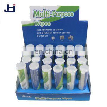 100%viscose compressed magic coin tissue and with tube